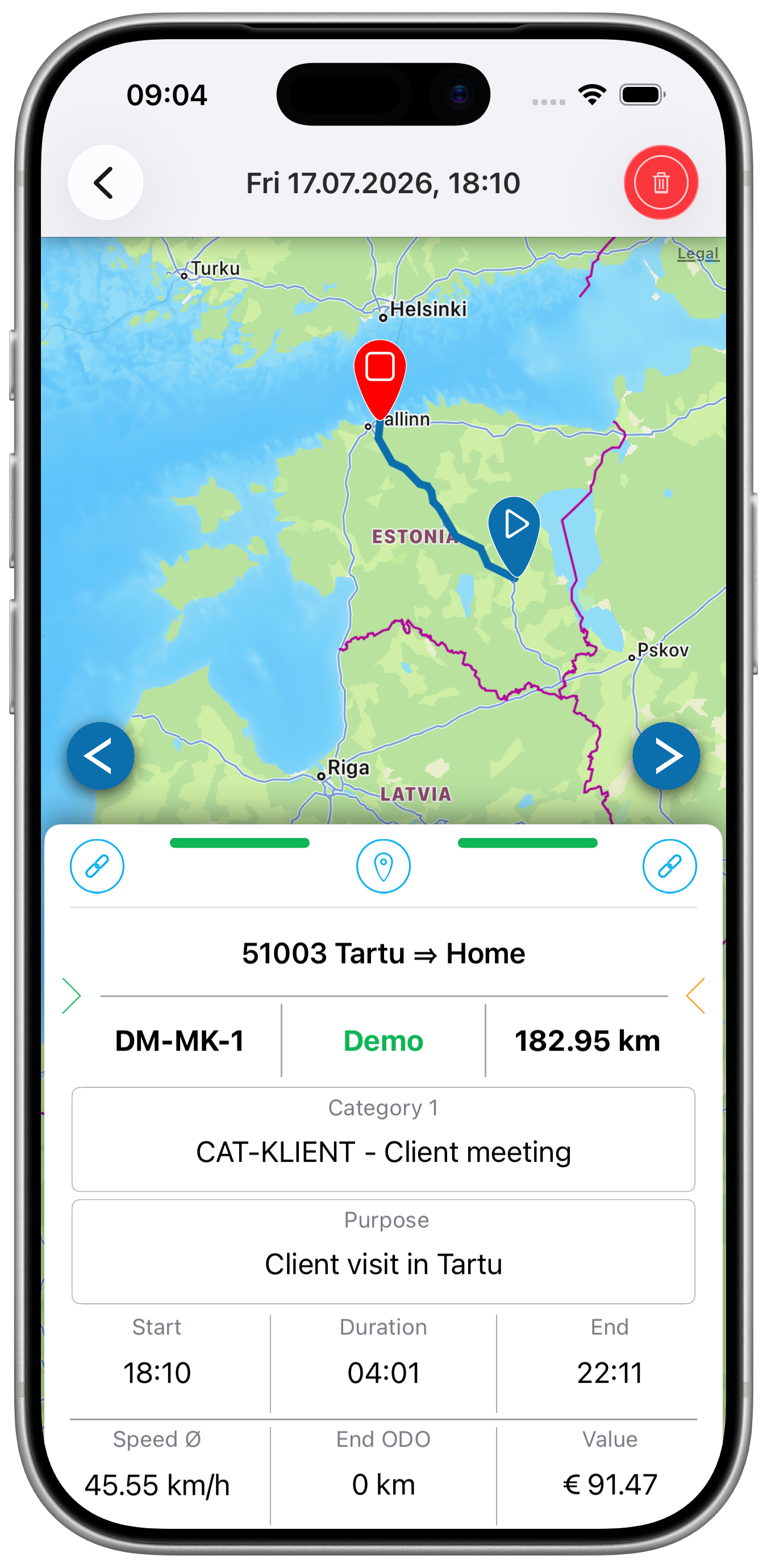 Trip view IOS